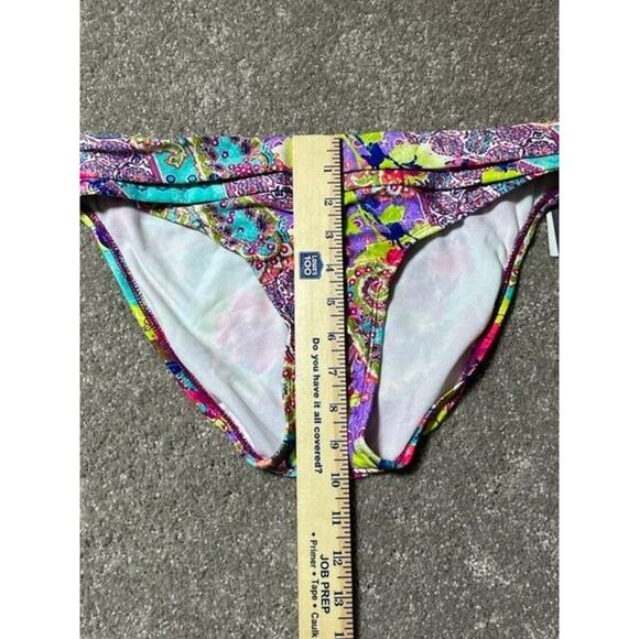 Kenneth Cole Reaction Bikini Bottom Size M Swim Paisley Boho Festival Beach Y2K - Picture 8 of 9